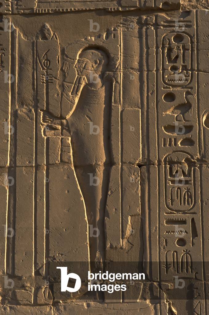 Egyptian Art. Karnak. The god Ptah. Relief.
