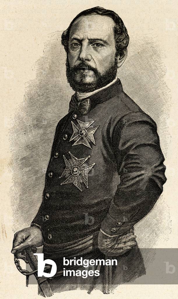 Juan Prim (1814-1870). Engraving.
