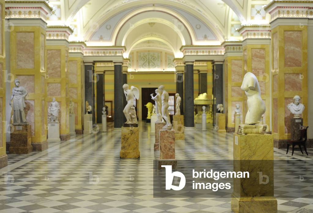 The State Hermitage Museum. Collection of Classical Antiquities. Statues hall. Saint Petersburg. Russia.