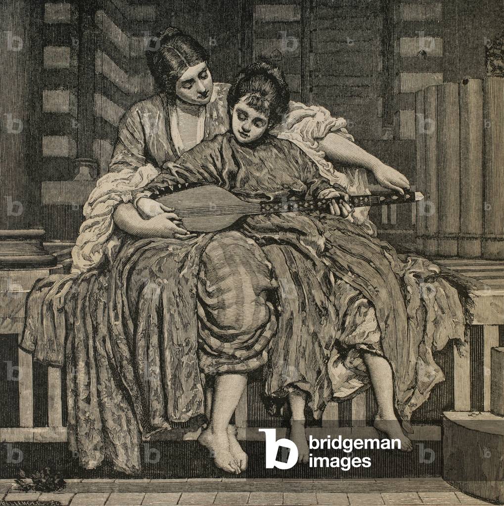 The Music Lesson, 1882 (engraving)