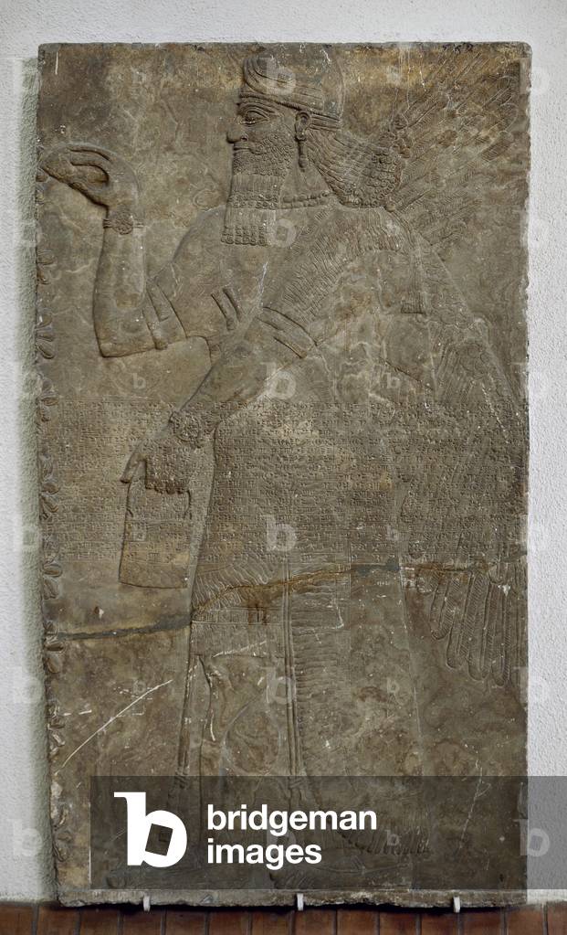 Bas relief Assyrian Genie, 9th century BC