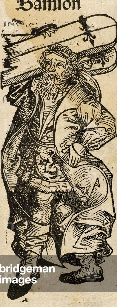 Samson, One of the last of the judges of the ancient Israelites, Old Testament (engraving)