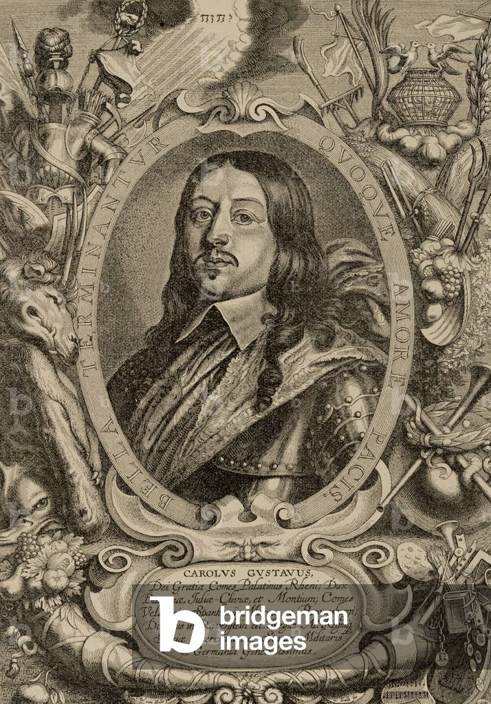 Charles X Gustav of Sweden (1622-1660). Engraving.