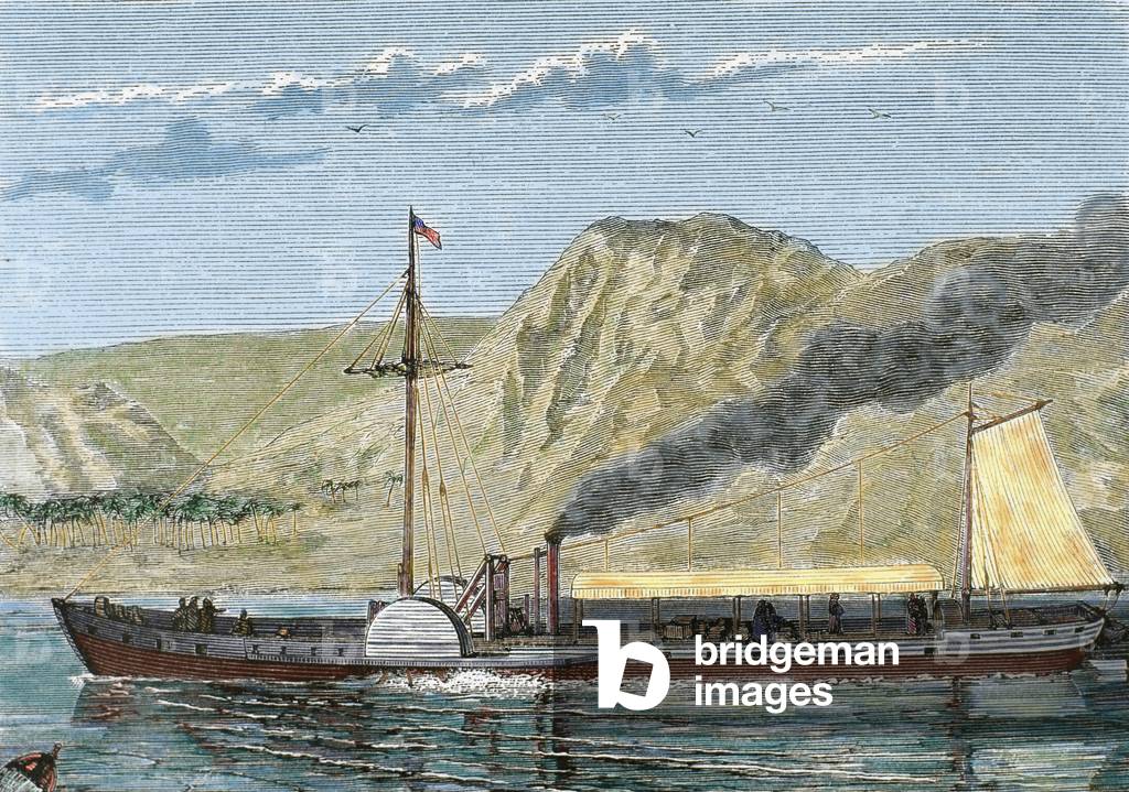 Robert Fulton's steamboat. 