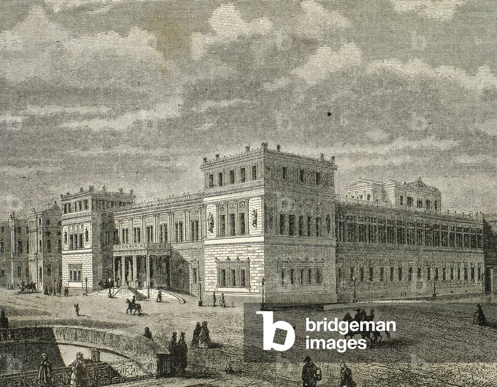 Russia, Saint Petersburg, The Hermitage Theatre (engraving)