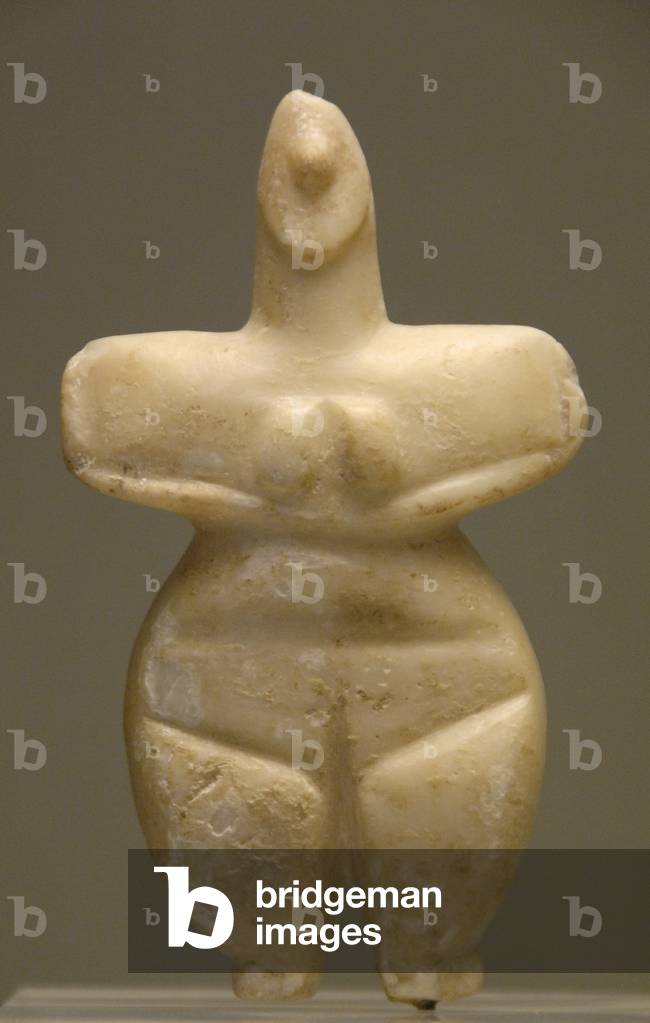 Marble female figure. Neolithic. V millennium b.C. Greece.