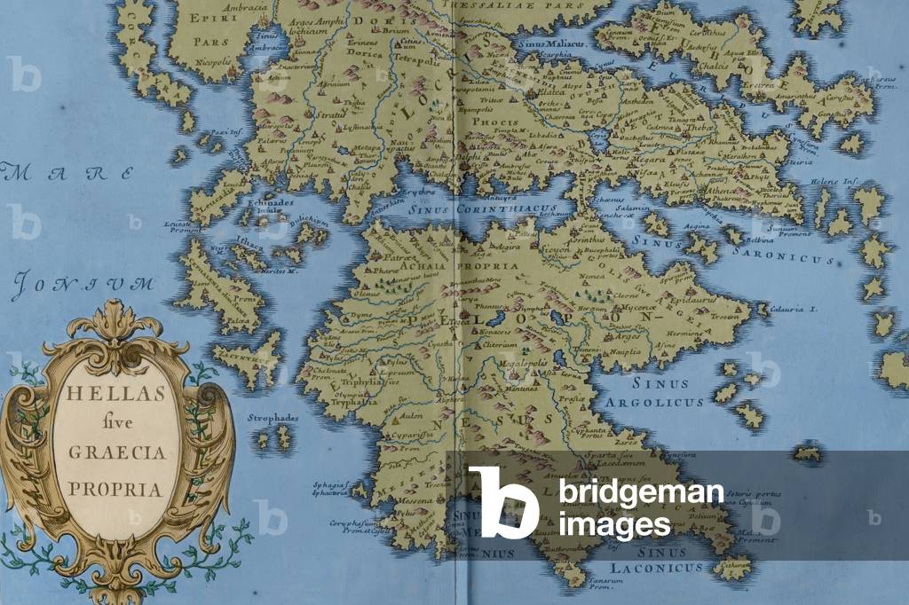 Map of Greece, 1728 (engraving)