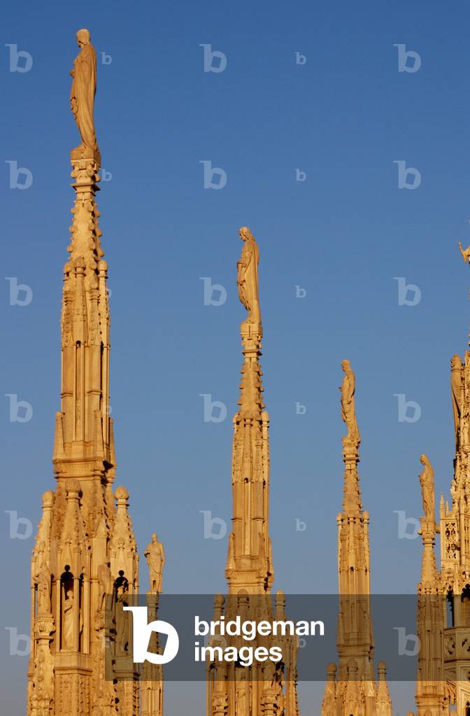 Italy. Milan. Cathedral. Gothic. 14th century. Statues.