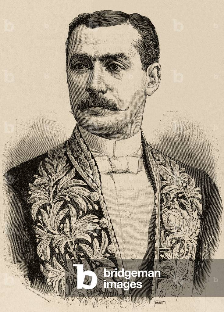 Enrique Borda (b.1849). Engraving.