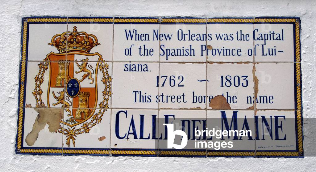 New Orleans. French Quarter. Spanish Street Name Tile Murals. 