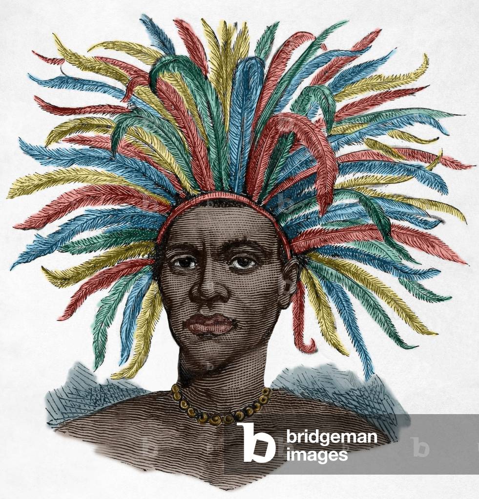 Central Africa. Uatuta indigenous. 1887 (Engraving)