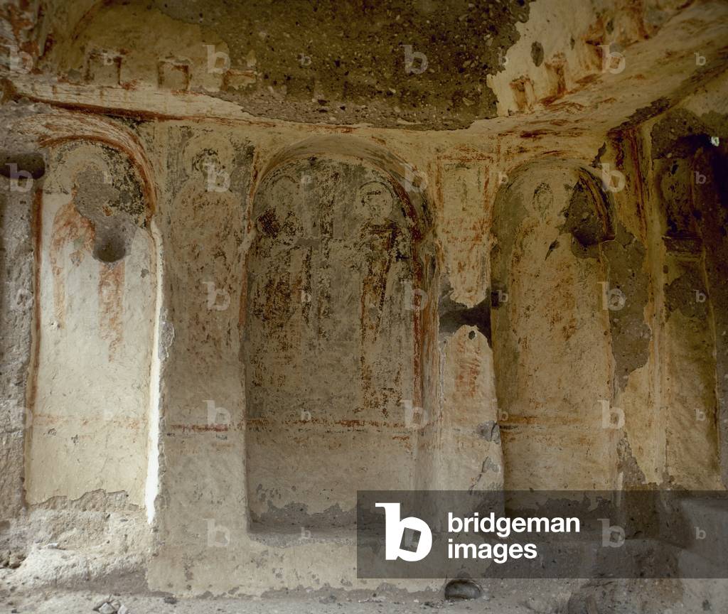 Byzantine Art.  Turkey. Cappadocia. Black Head Church. Soganli Valley.  Central Anatolia.