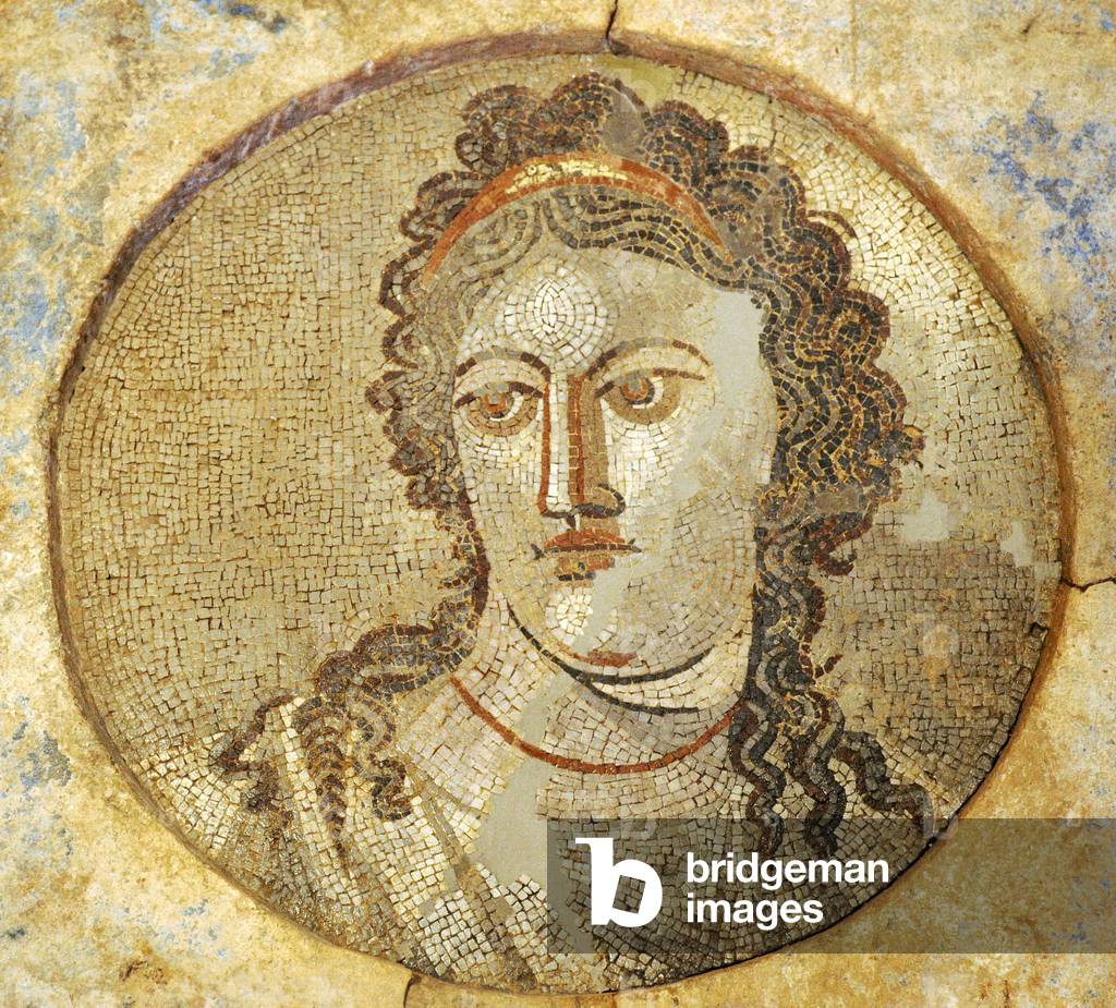 Mosaic of the wall depicting Mnemosyne, 2nd century AD Spain