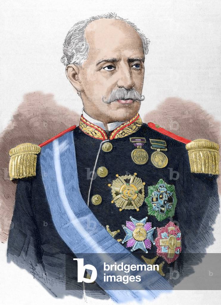 Ignacio Maria del Castillo (1817-1893). Colored engraving.