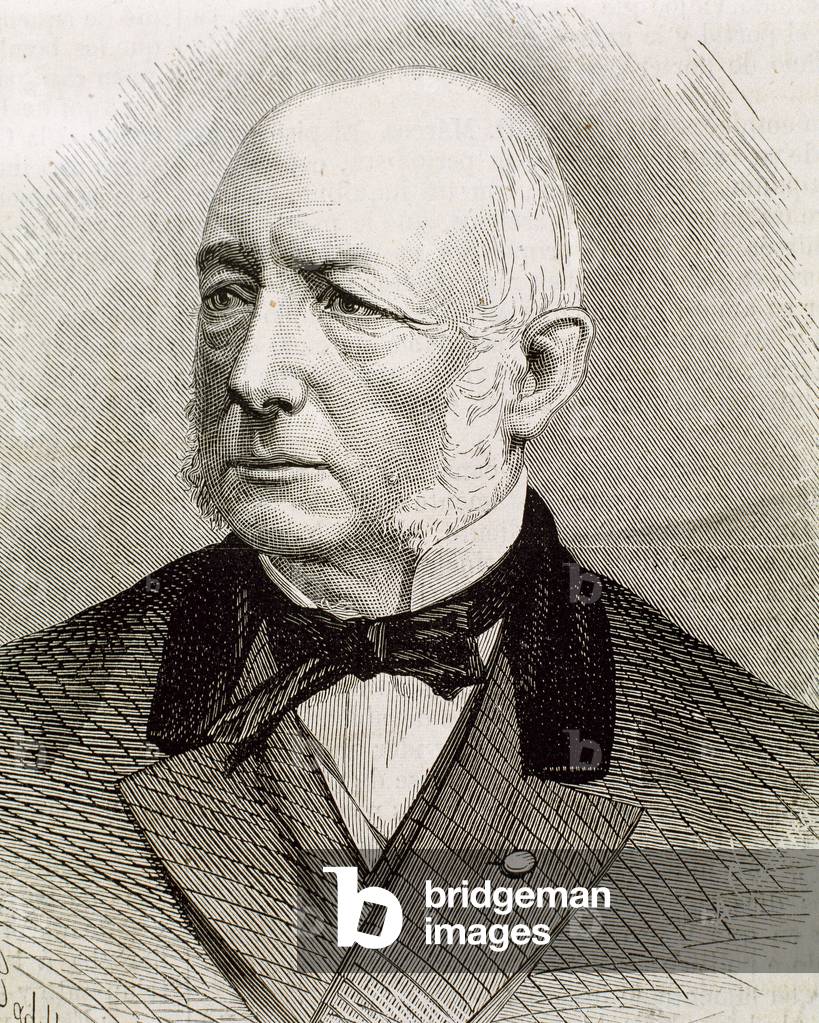 «Ritratto del medico francese Claude Hermann Pidoux (1808-1882)"» Incisione del sec. XIX (19-1286)