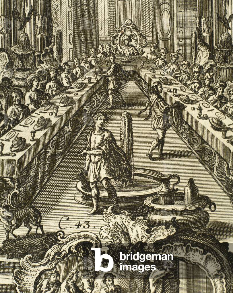 Joseph's banquet in honor of his brothers (engraving)