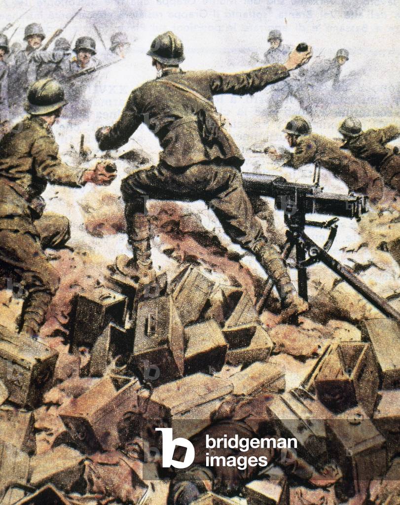 First World War. Italian troops defending their positions. 1917.