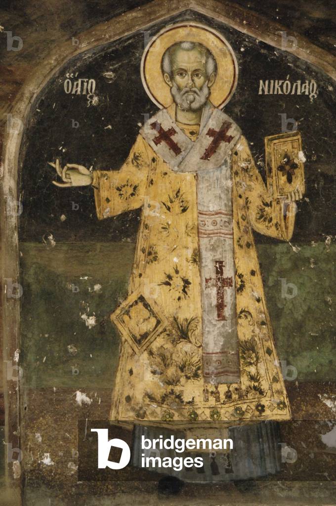 Frescoes. Exonarthex of Saint Nicholas Church. By Kostandin and Athanas Zografi. 18th century. Moscopole. Albania.