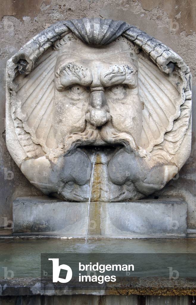 Rome. Fountain of the mask, 1593, by Giacomo della Porta (c. 1540-1602).