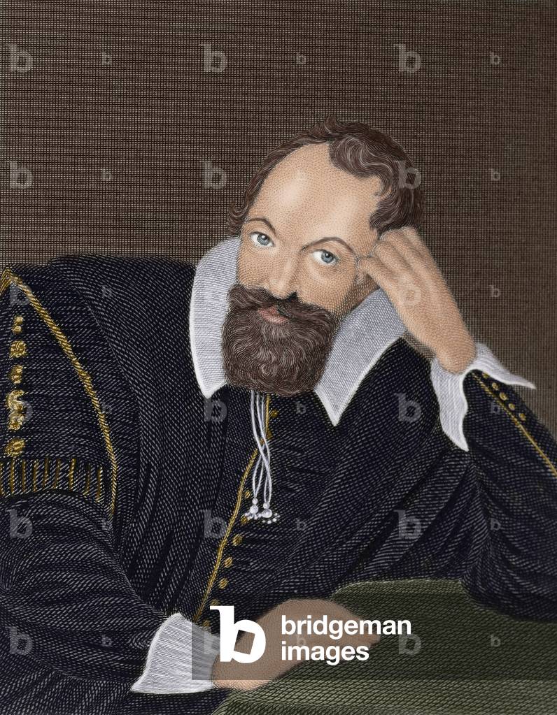 Portrait of Sir Henry Wotton (1568-1639) (coloured engraving)