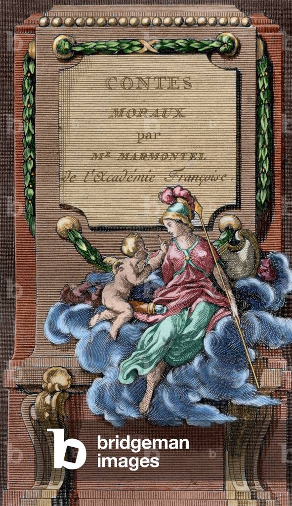 Moral Tales by Jean Francois Marmontel (1723-1799). Colored engraving.
