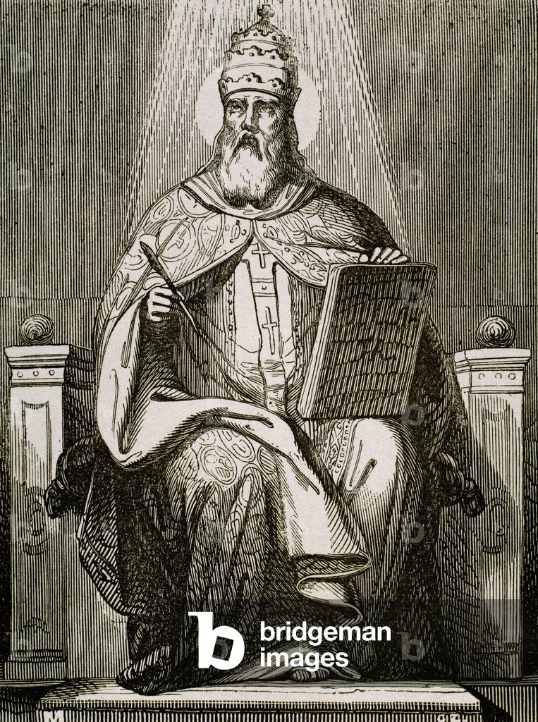 Saint Damasus I, (304-384). Roman pope (366-384). 