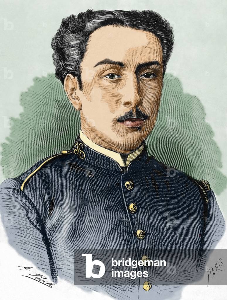 Jacinto Abarguer de Rey. Colored engraving.