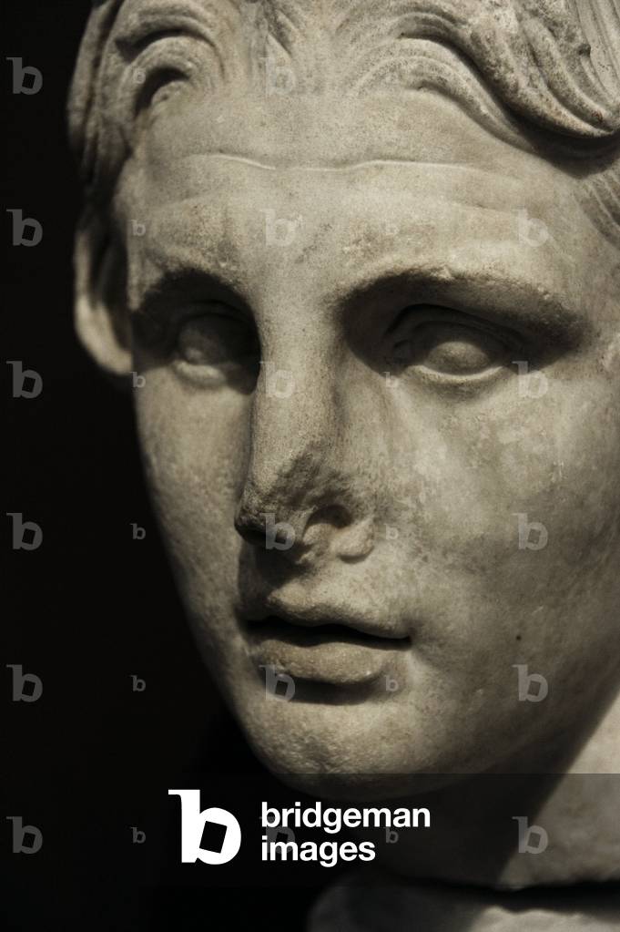 Head of Alexander the Great (356-323 BC). Marble. 2nd century.