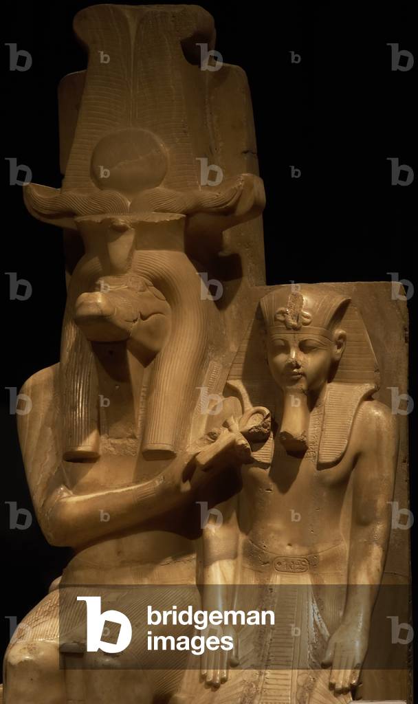 Statue of Amenhotep III (Neb-Maat-Ra) and Sobek c.1390-1352 BC.