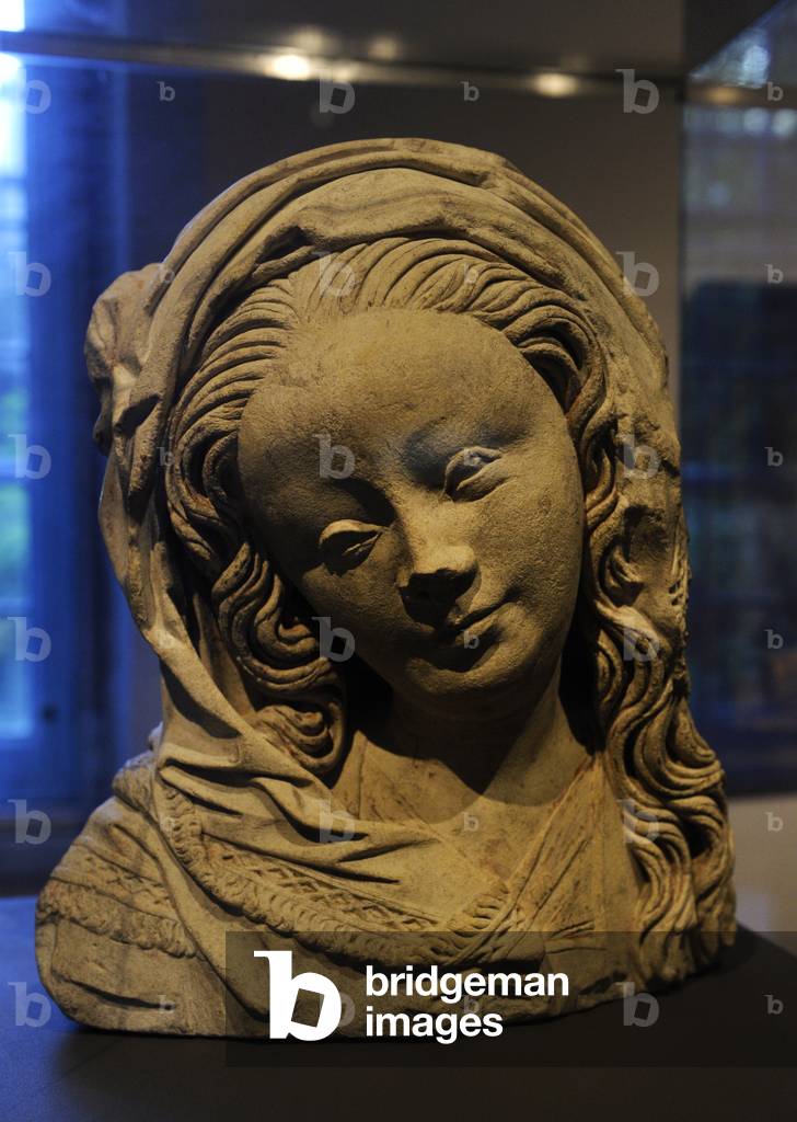 Woman's head. Stone. Master of Utrecht Woman's Stone Head. 16th century. Netherlands