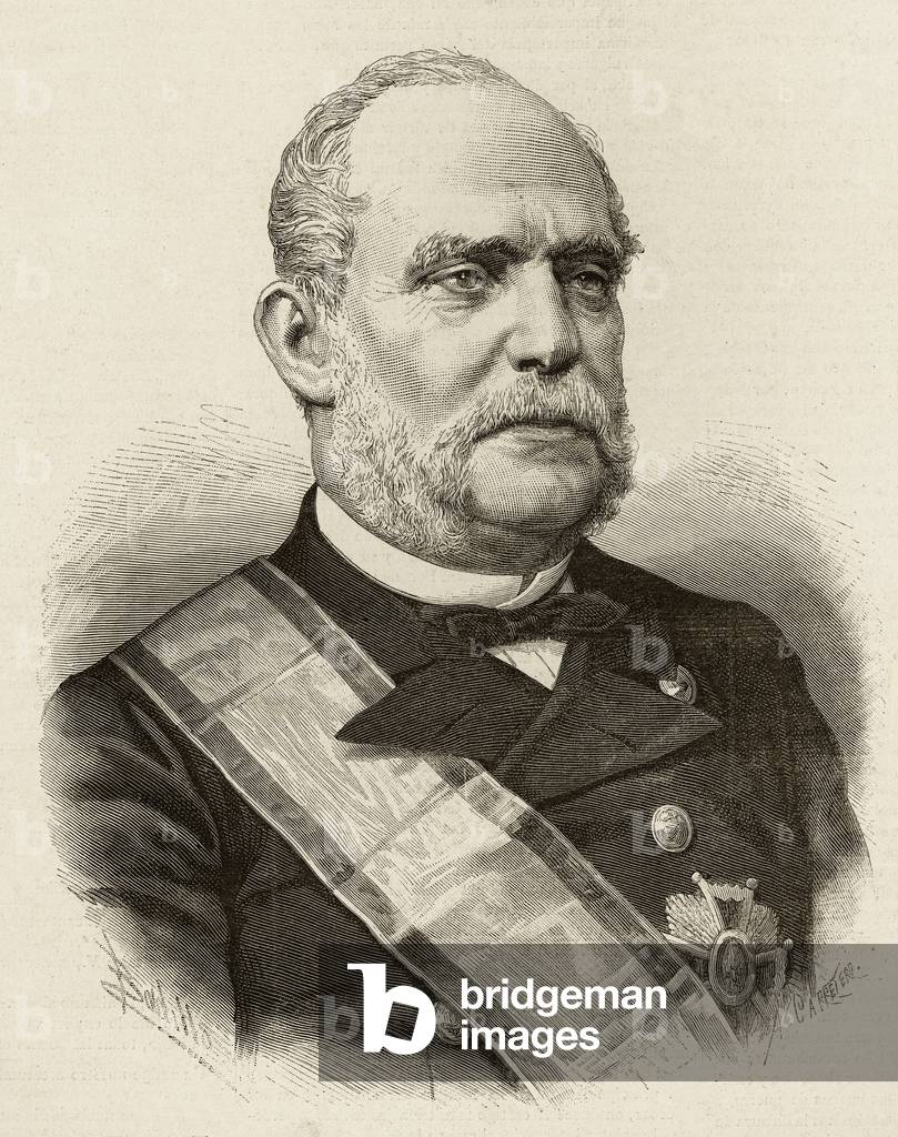 Juan Bautista Topete y Carballo (1821-1885). Engraving.