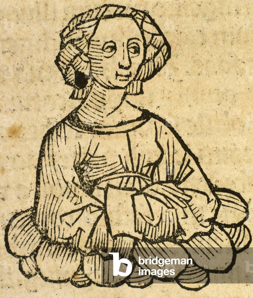 Roman Vestal Virgin Sextilia, 16h century (engraving)