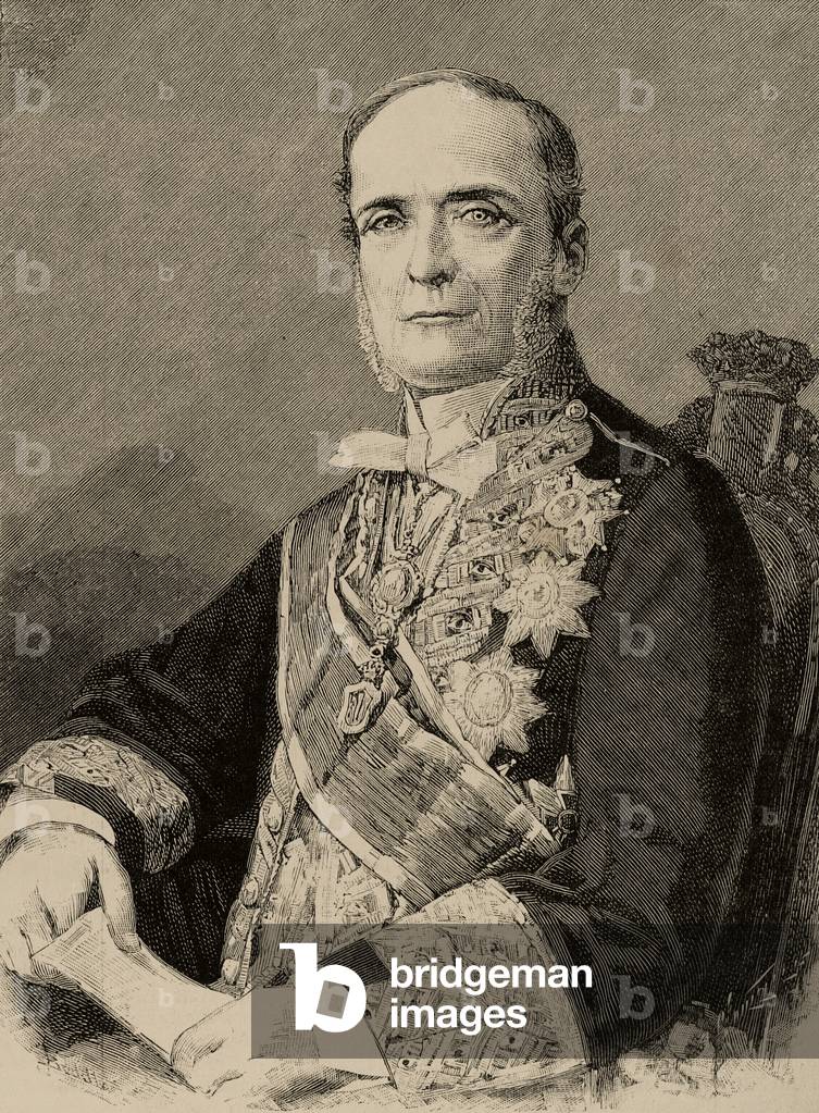 Fernando Calderon Collantes (1811-1890). Engraving.