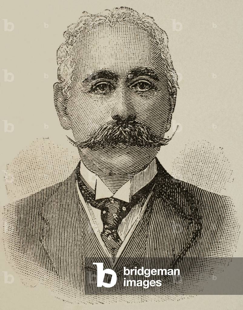 Maurice de Hirsch (1831  1896). Was a German-Jewish philanthropist. Engraving.