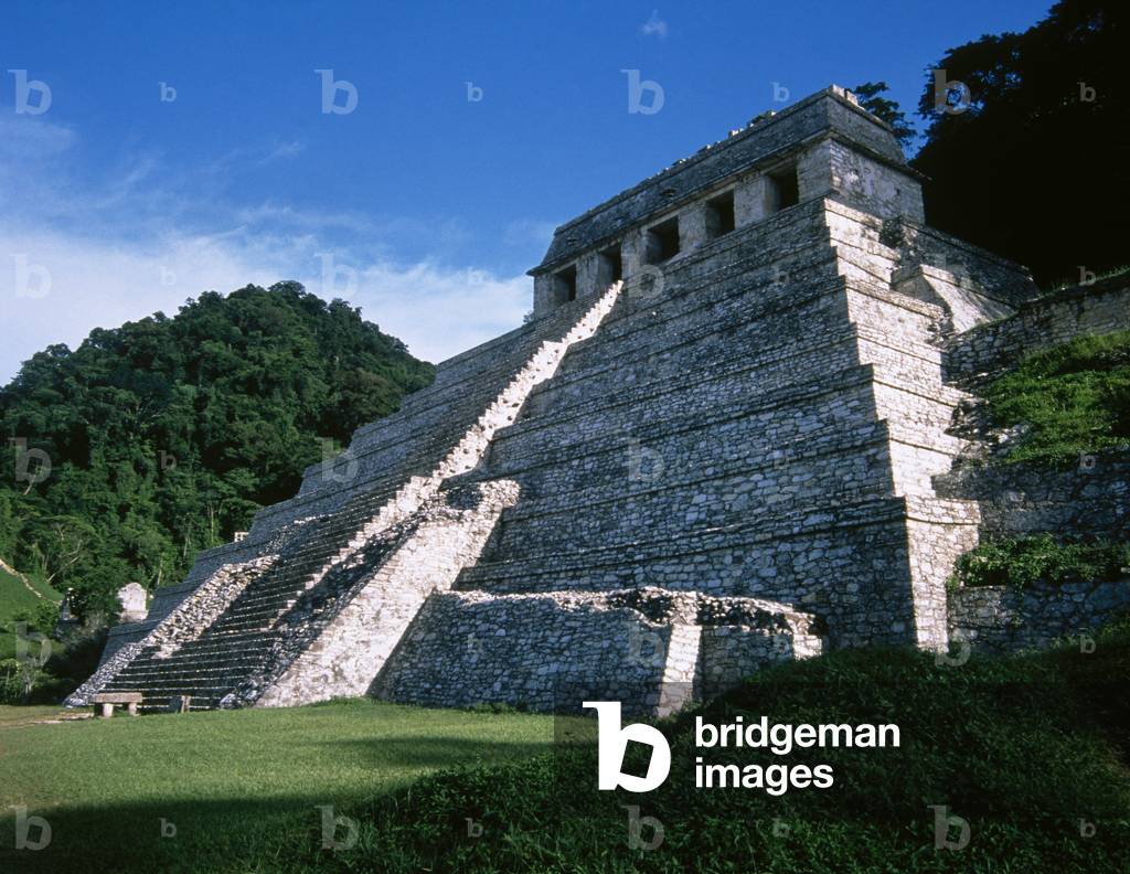 Mexico, Palenque, Maya city, 7th-8th c, Temple of the Inscriptions (photo)