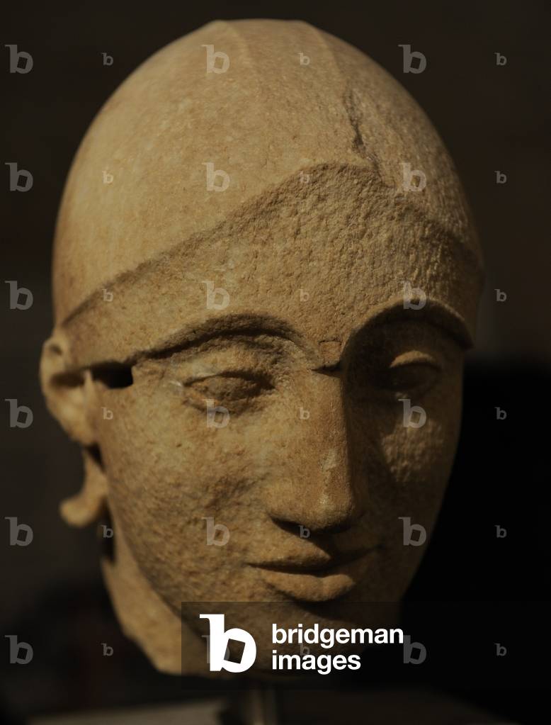 Head of the trojan helper. East Pediment's Group of the Temple of Aegina. 480 BC.