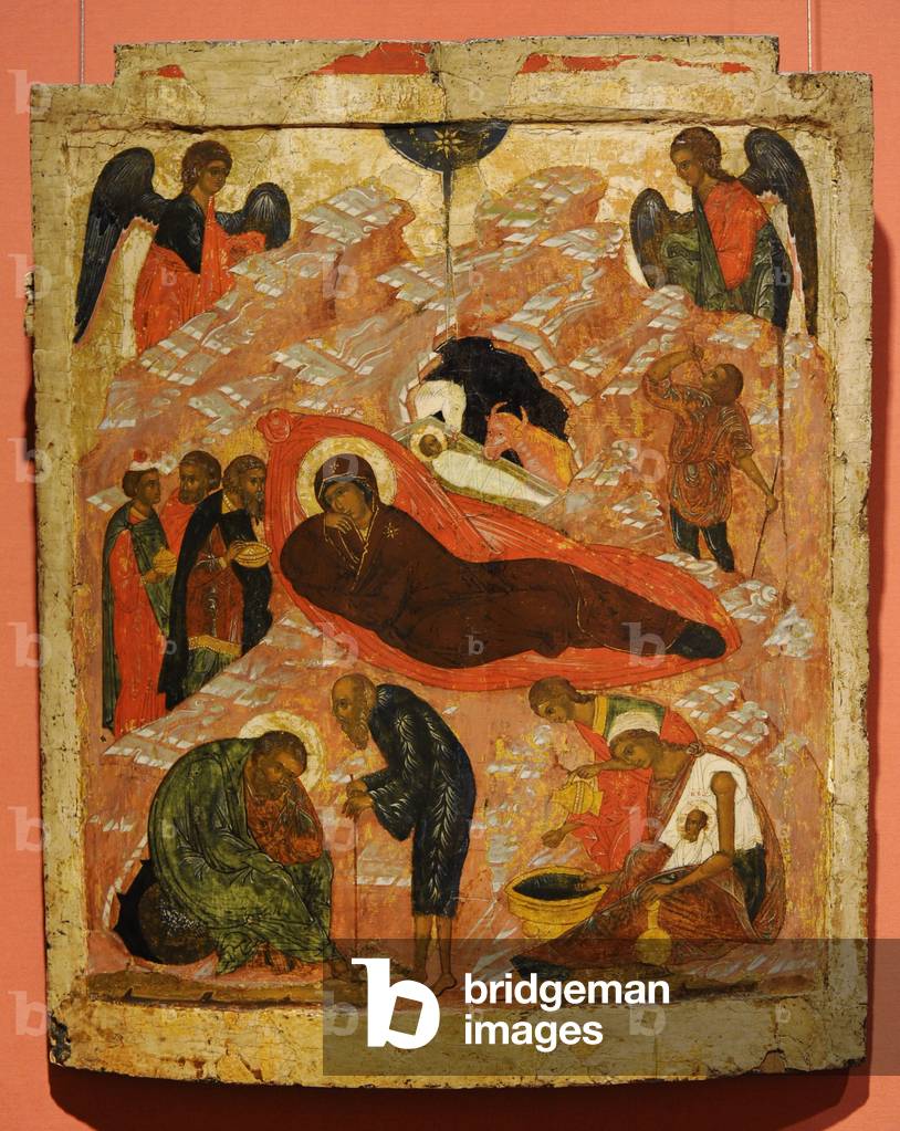 Russian Icon depicting the Nativity, 16th century
