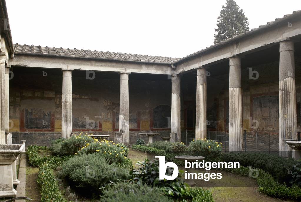 Italy. Pompeii. House of Vetti. Domus. 1st century AD. Peristyle.