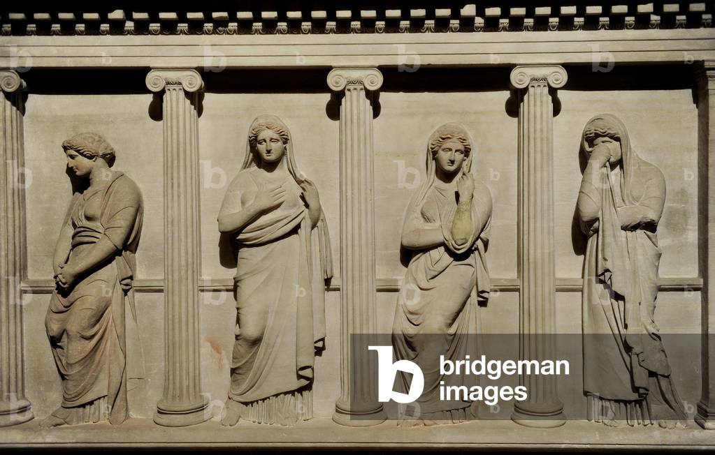 Sarcophagus of mourning women. 4th century BC. From Royal Necropolis of Sidon.