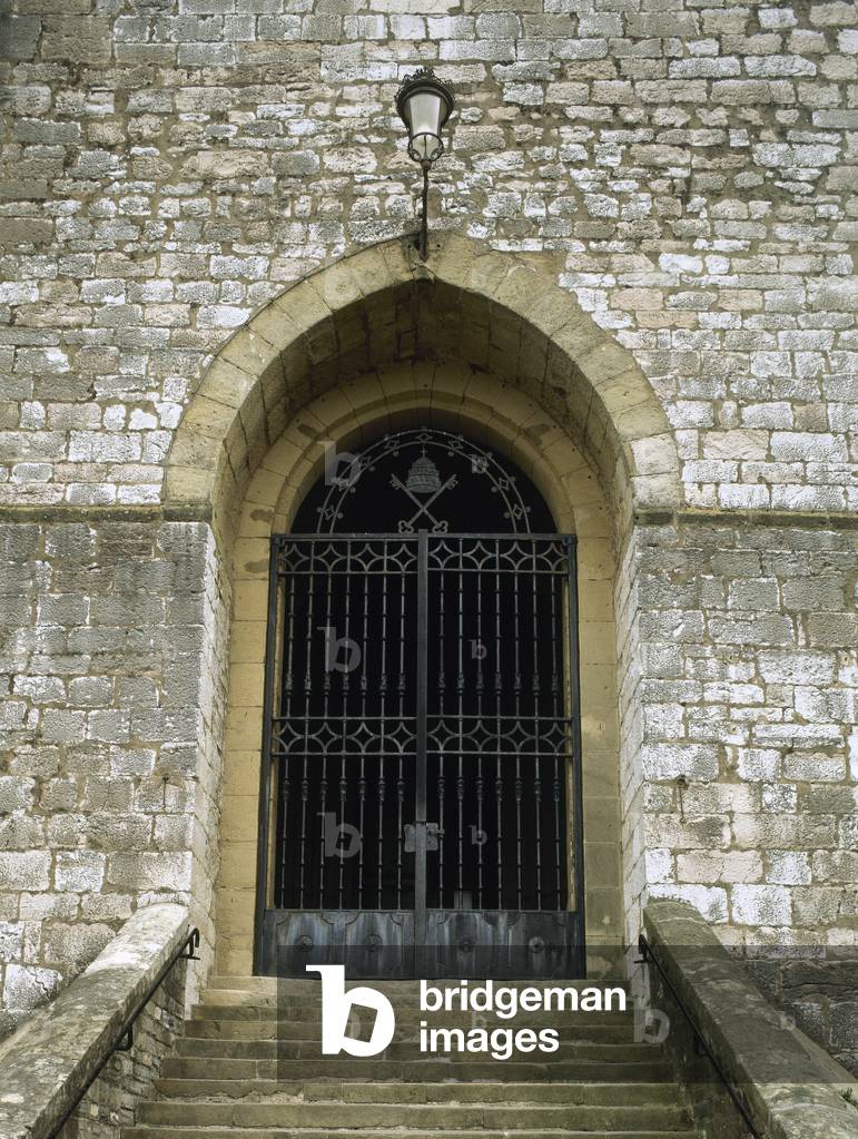 Spain. Basque Country. Zumaya. Entrance of the Church of San Pedro. 16th-17th centuries. Basque Gothic.