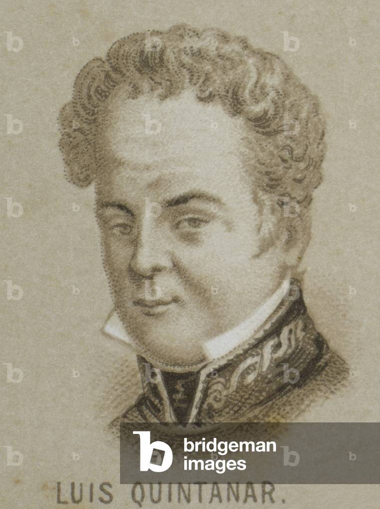 Luis de Quintanar (1772-1837), Royalist military officer in colonial New Spain, and a politician after the 1821 independence of Mexico, Portrait (engraving)