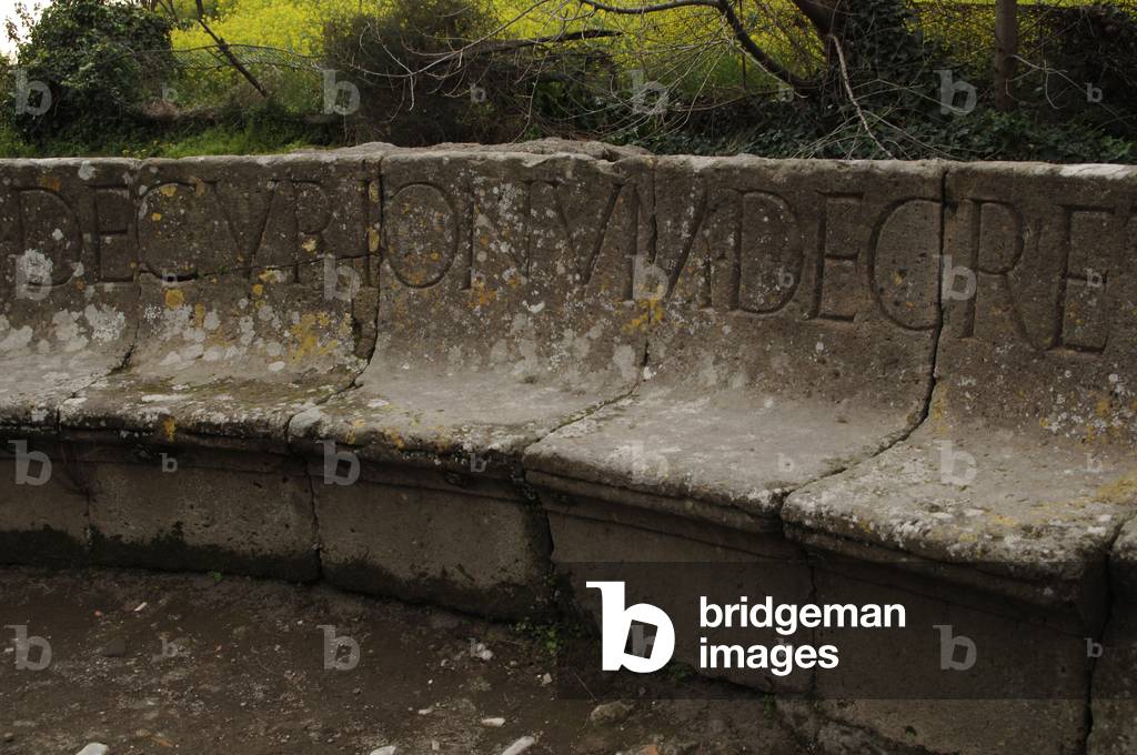 Roman inscription, Pompeii, Naples, Campania, Italy