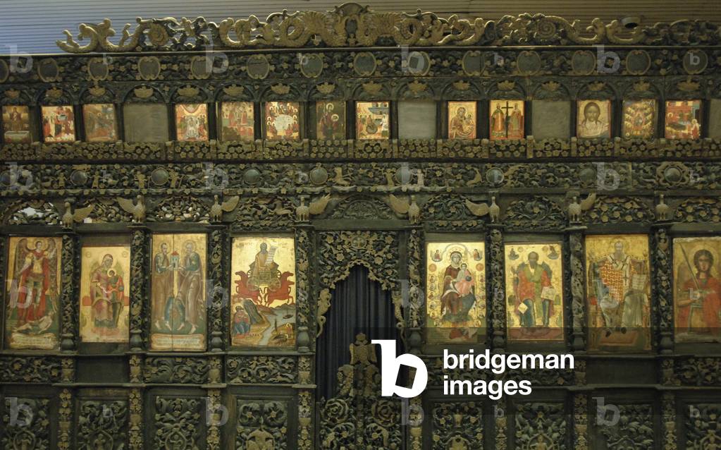 Iconostasis. Anonymous work. 19th century.  National  Art Gallery. Tirana. Albania.