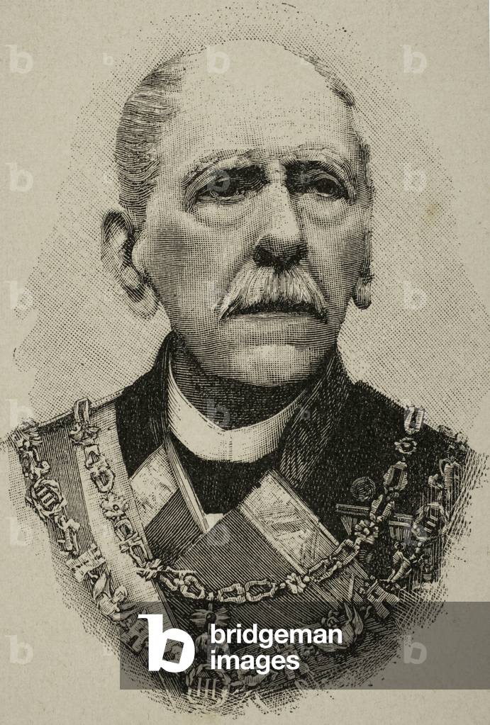 Portrait of Guillermo Chacon Maldonado, Politician and Admiral General of the Spanish Navy (engraving)