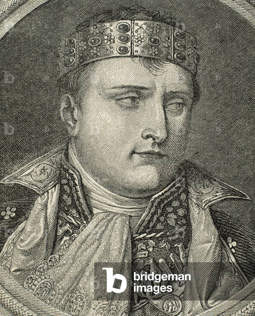 Napoleon Bonaparte (1769-1821). Portrait. Engraving.