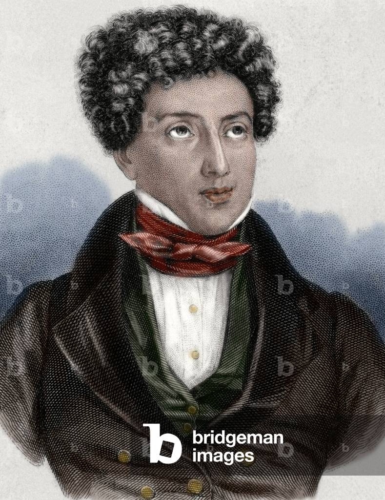 Alexandre Dumas (1802-1870). French writer (colour engraving)
