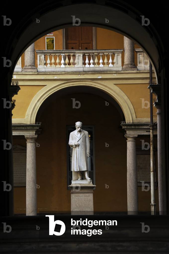Italy. Pavia.  Courtyard in University of Pavia.