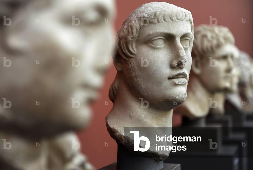 Carlsberg Glyptotek Museum. Room. Classical portraits. Copenhagen. Denmark.