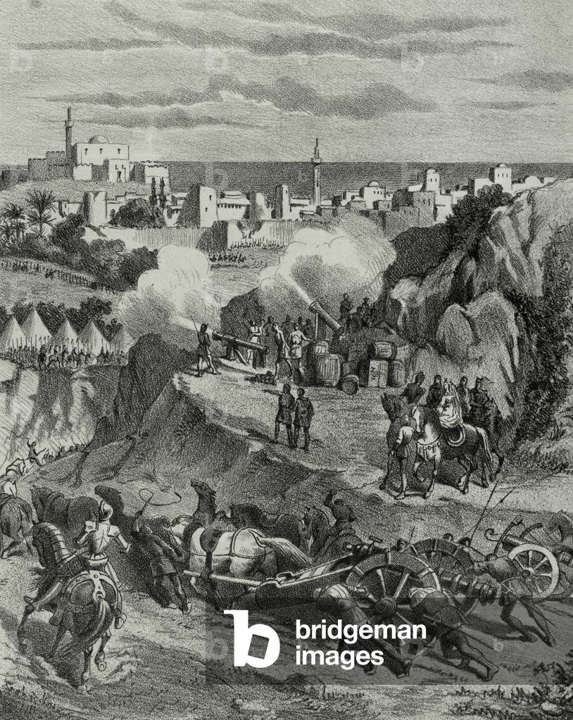 Reconquista. The Siege of Malaga (1487). Engraving.