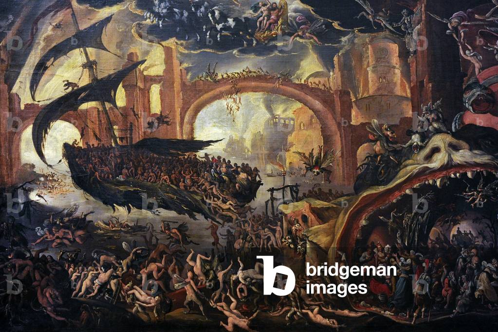 Jacob Isaacsz, van Swanenburg (1571- 1638), Hell-Fantasy (Sibyl and Aeneas in the underworld), The Netherlands, ca 1600